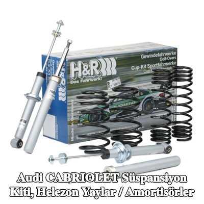 H&R Süspansiyon kiti, helezon yaylar / amortisörler Ön Aks, Arka Aks — Audi Cabriolet
