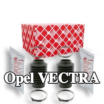 FEBI BILSTEIN طقم غطاء حامل التوجيه المحور الأمامي الأيسر, مع شحم, مع مشابك — 1990 Opel Vectra