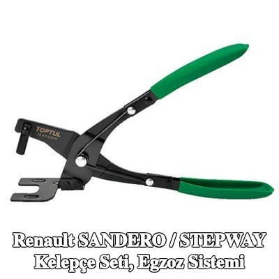 TOPTUL Kelepçe Seti, egzoz sistemi — 2008 Renault Sandero / Stepway
