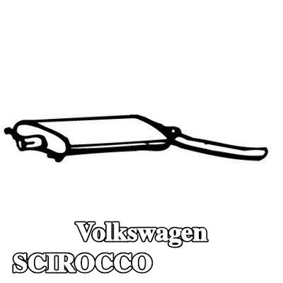 VEGAZ كاتم الصوت الخلفي 1000mm — 1990 Volkswagen Scirocco