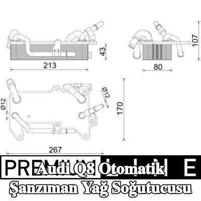 MAHLE Conta/sızdırmazlık elemanı olmayan otomatik şanzıman yağ soğutucusu — Audi Q8