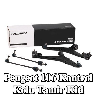 RIDEX Kontrol kolu tamir kiti Ön Aks Sol, Ön Aks Sağ, bağlantı çubuğu ile, kilit vidası seti ile — Peugeot 106