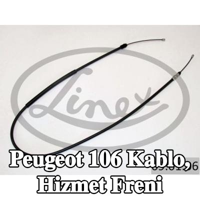 LINEX Kablo, hizmet freni — Peugeot 106
