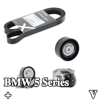 RIDEX مضخة الماء + مجموعة الحزام المضلع على شكل V — BMW 5 Series