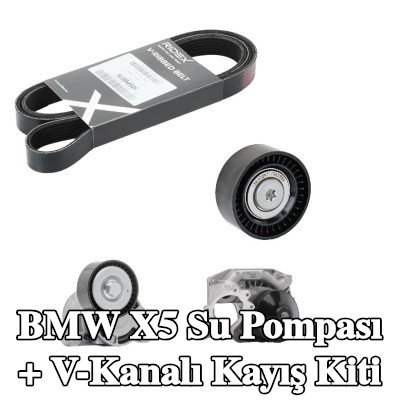 RIDEX Su Pompası + V-Kanalı Kayış Kiti — BMW X5