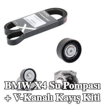 RIDEX Su Pompası + V-Kanalı Kayış Kiti — BMW X4