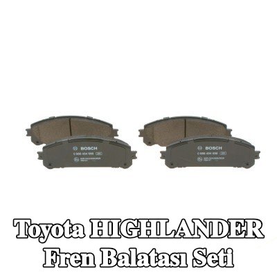 BOSCH Fren balatası seti 17, 5mm, gıcırtı önleyici plaka ile, aksesuarlarla — 2012 Toyota Highlander
