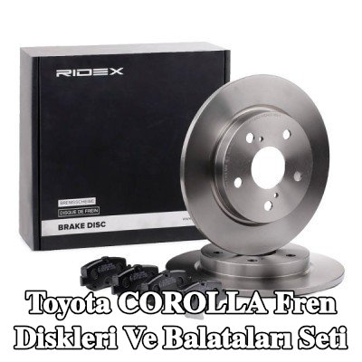 RIDEX Fren diskleri ve balataları seti Arka Aks, düz — Toyota Corolla