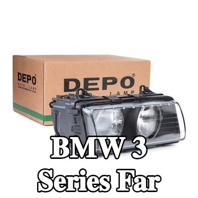 JOHNS Far Sağ, H7, far seviyeleme motoru olmadan — 1990 BMW 3 Series