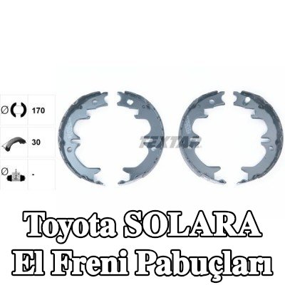 TEXTAR Aksesuarsız el freni balataları, el freni kolu olmadan — 2000 Toyota Solara