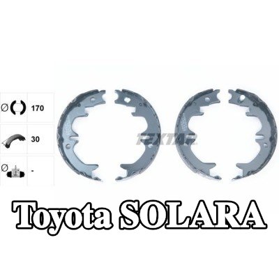 TEXTAR فرامل اليد بدون ملحقات, بدون ذراع فرامل اليد — 2000 Toyota Solara
