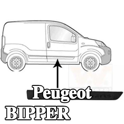 VAN WEZEL حواف الباب — Peugeot Bipper