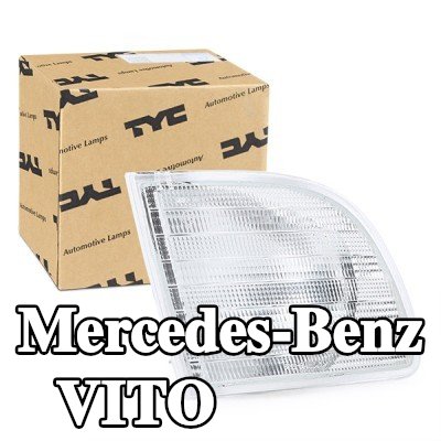 TYC مؤشر جانبي أمامي أيمن, أبيض, مع حامل لمبة — 2002 Mercedes-Benz Vito