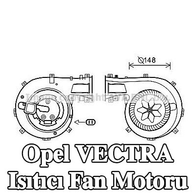 PRASCO Isıtıcı fan motoru — Opel Vectra