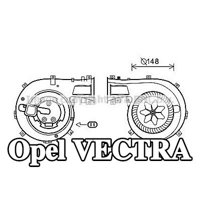 PRASCO محرك منفاخ التدفئة — Opel Vectra