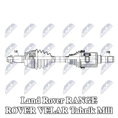NTY Tahrik mili Ön Aks Sol, 673mm — Land Rover Range Rover Velar