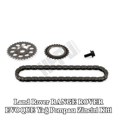 HEPU Krank mili dişlisi dahil yağ pompası zinciri kiti, yağ tahliye tapalı, yağ pompası dişlileri ile — Land Rover Range Rover Evoque