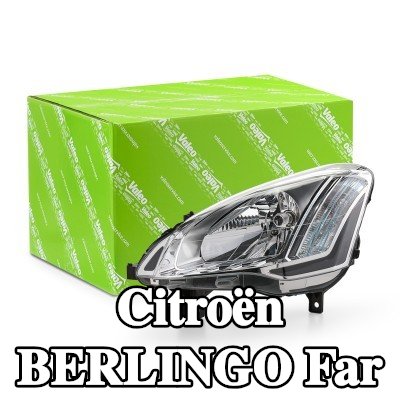 VALEO Far Sol, H4, PY21W, W5W, far seviyeleme motorlu, Gösterge Rengi: şeffaf — 2012 Citroën Berlingo