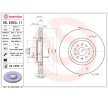 BREMBO Fren diski Dış Çap: 358mm, içten havalandırmalı, Kaplamalı, cıvata/vida ile — Volkswagen ID. Buzz (2)