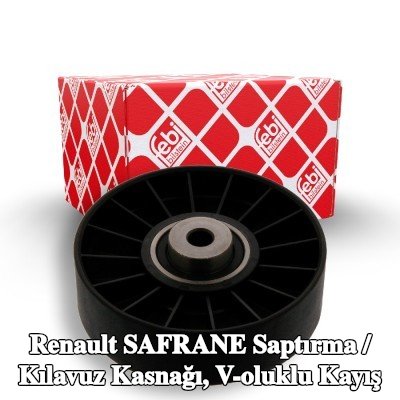 FEBI BILSTEIN Saptırma / kılavuz kasnağı, V-ribbed belt Outer Diameter: 88mm — Renault Safrane