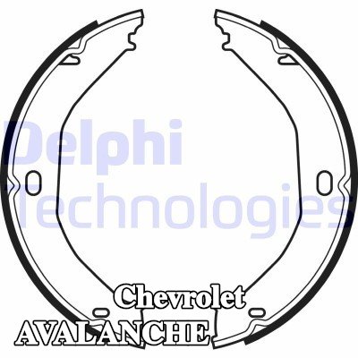DELPHI أحذية فرامل اليد — Chevrolet Avalanche