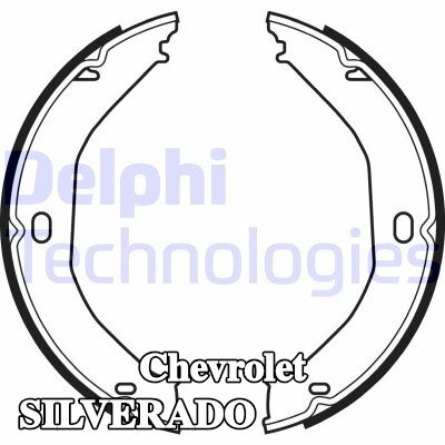 DELPHI أحذية فرامل اليد — Chevrolet Silverado