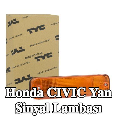 TYC Yan sinyal Sağ Ön, Turuncu, ampul tutuculu — 1990 Honda Civic