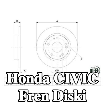 BOSCH Fren diski Dış Çap: 260mm, düz, Kaplamalı, cıvata/vida ile — Honda Civic