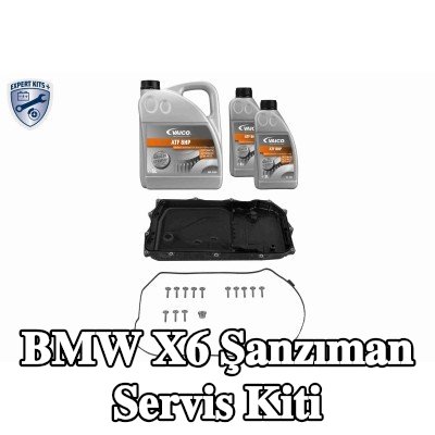 VAICO Standart yağ değişimi için gerekli yağ miktarı ile birlikte şanzıman servis kiti, yağ karteri contalı, conta halkası ile — BMW X6