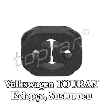 TOPRAN Kelepçe, susturucu — Volkswagen Touran