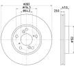 HELLA Fren diski PRO, Outer Diameter: 282mm, içten havalandırmalı, Kaplamalı, tekerlek göbeği olmadan, tekerlek saplamaları olmadan — Honda Stepwgn (4)