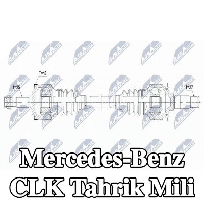 NTY Tahrik mili Arka Aks, Arka Aks Sol, Arka Aks Sağ, 732mm — Mercedes-Benz Clk