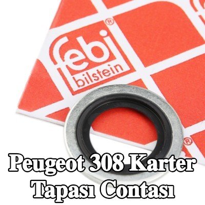 FEBI BILSTEIN Karter tapası rondelası Elastomer, Inner Diameter: 13mm — Peugeot 308
