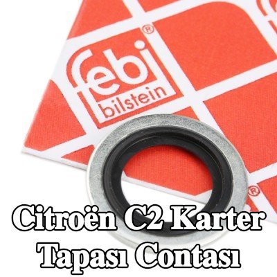 FEBI BILSTEIN Karter tapası rondelası Elastomer, Inner Diameter: 13mm — Citroën C2