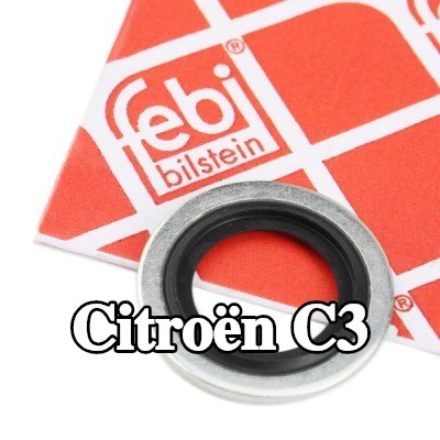FEBI BILSTEIN حشية سدادة حوض الزيت من المطاط الصناعي, Inner Diameter: 13mm — Citroën C3