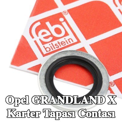 FEBI BILSTEIN Karter tapası rondelası Elastomer, Inner Diameter: 13mm — Opel Grandland X