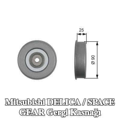 GATES Gergi kasnağı DriveAlign, Micro-V® UNIQUE FIT, Outer Diameter: 90mm — Mitsubishi Delica / Space Gear