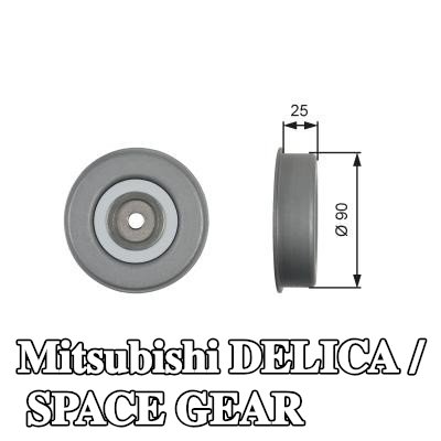 GATES بكرة الشد DriveAlign, Micro-V® UNIQUE FIT, Outer Diameter: 90mm — Mitsubishi Delica / Space Gear