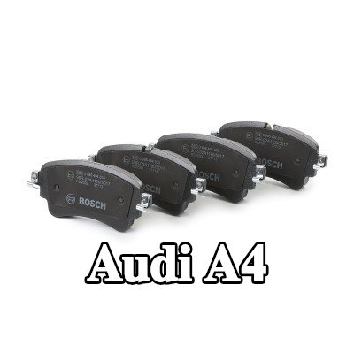 BOSCH مجموعة وسادات الفرامل 17, 3mm, مع لوحة مانعة للصرير — Audi A4