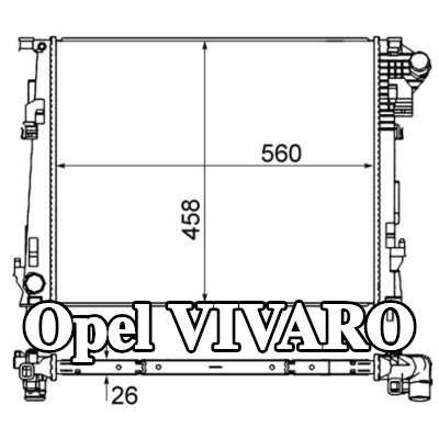 MAHLE مبرد المحرك — 2012 Opel Vivaro