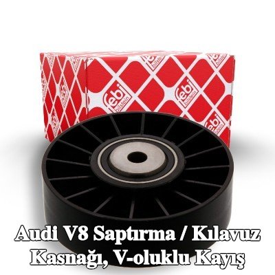 FEBI BILSTEIN Saptırma / kılavuz kasnağı, V-ribbed belt Outer Diameter: 85mm — Audi V8