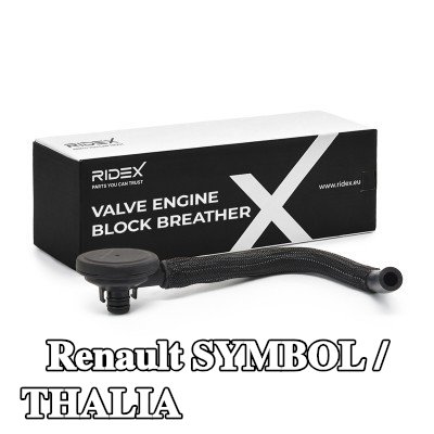RIDEX صمام, فتحة تهوية كتلة المحرك رأس الأسطوانة, مع أنبوب الزيت — Renault Symbol / Thalia