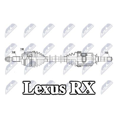 NTY عمود الدفع للمحور الأمامي الأيمن, 996mm — 2003 Lexus Rx