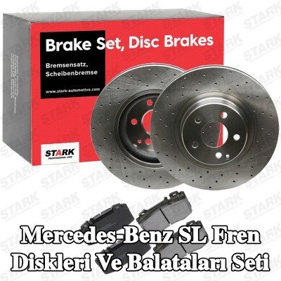 STARK Fren diskleri ve balataları seti Ön Aks, delikli/havalandırmalı — 2002 Mercedes-Benz Sl
