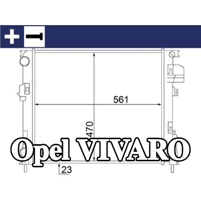 MAHLE مبرد المحرك مع برغي — 2002 Opel Vivaro