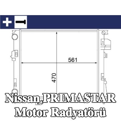 MAHLE Vidalı motor radyatörü — 2001 Nissan Primastar
