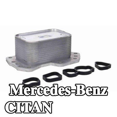 VEMO مبرد زيت المحرك مع الحشوات/الأختام, بدون غطاء فلتر الزيت — Mercedes-Benz Citan