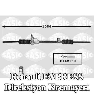 SASIC Aks mafsallı direksiyon kremayeri, rotil içermez — Renault Express