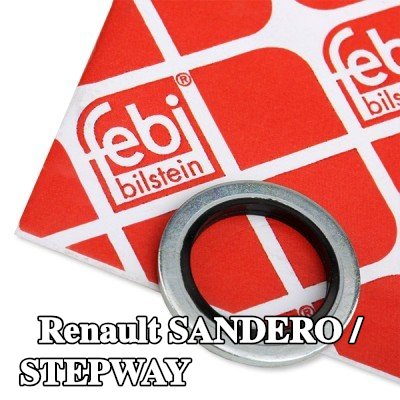 FEBI BILSTEIN حشية سدادة حوض الزيت من المطاط الصناعي, Inner Diameter: 17mm — Renault Sandero / Stepway