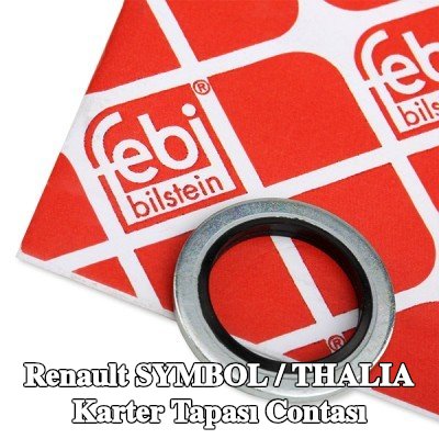 FEBI BILSTEIN Karter tapası rondelası Elastomer, Inner Diameter: 17mm — Renault Symbol / Thalia